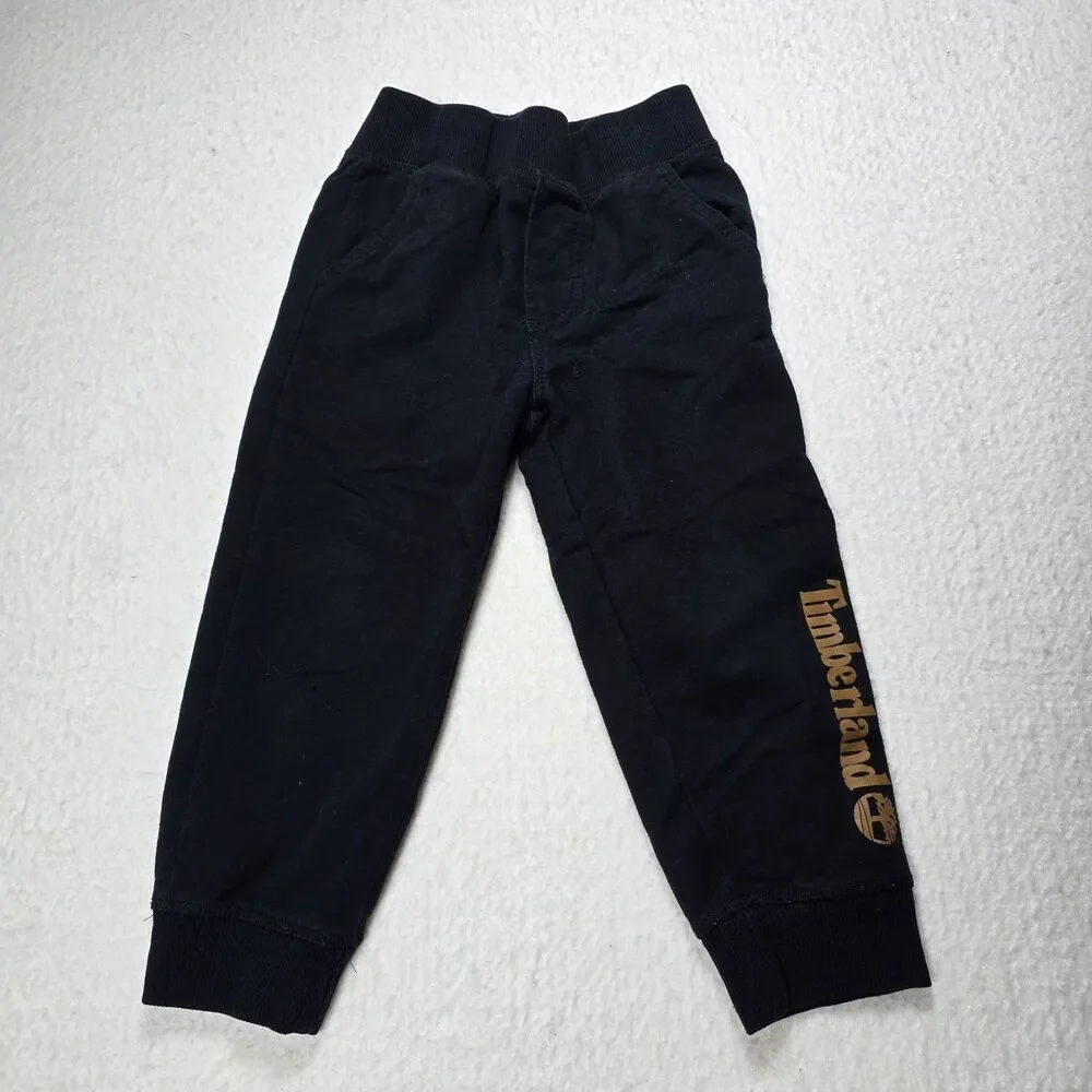 Timberland Toddler Boys Girls Unisex Black Jogger Sweatpants 3T